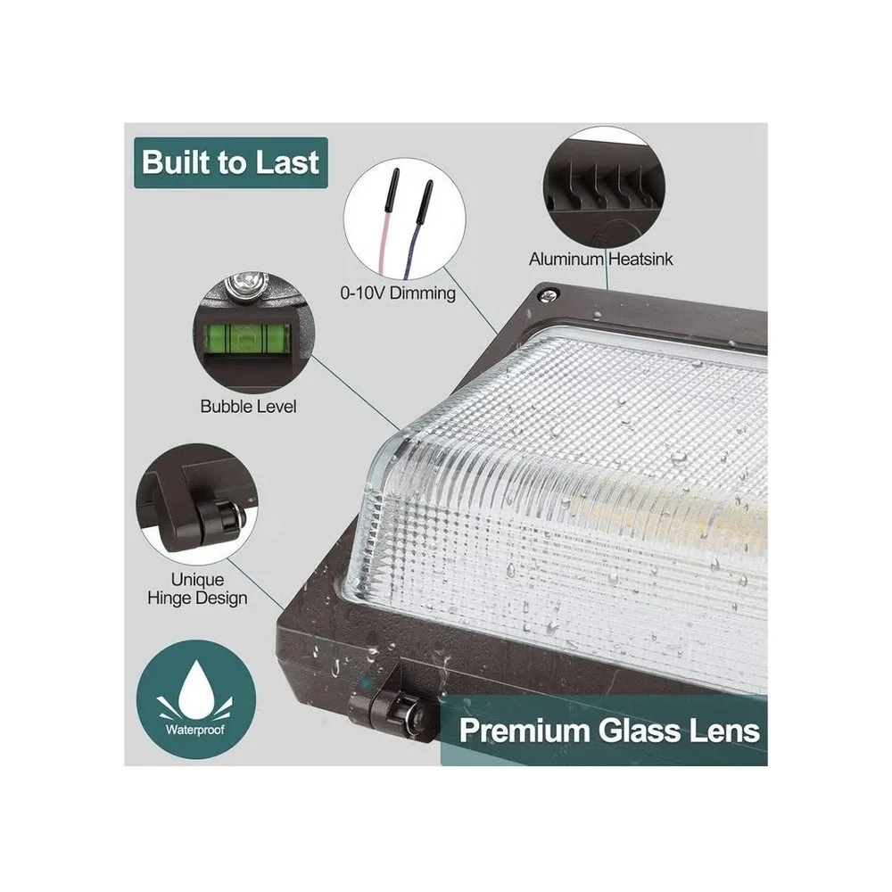 Kadision 120W LED Wall Pack Light Dusk To Dawn Photocell 3CCT‎ Outdoor 120-277V
